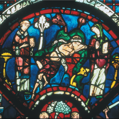 Plate 5. Chartres, scene 8. For the early Christians, the priest and Levite symbolized
the Old Testa­ment law and the prophets.