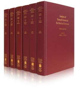 Book of Mormon Critical Text Project Volume IV: Analysis of Textual Variants of the Book of Mormon